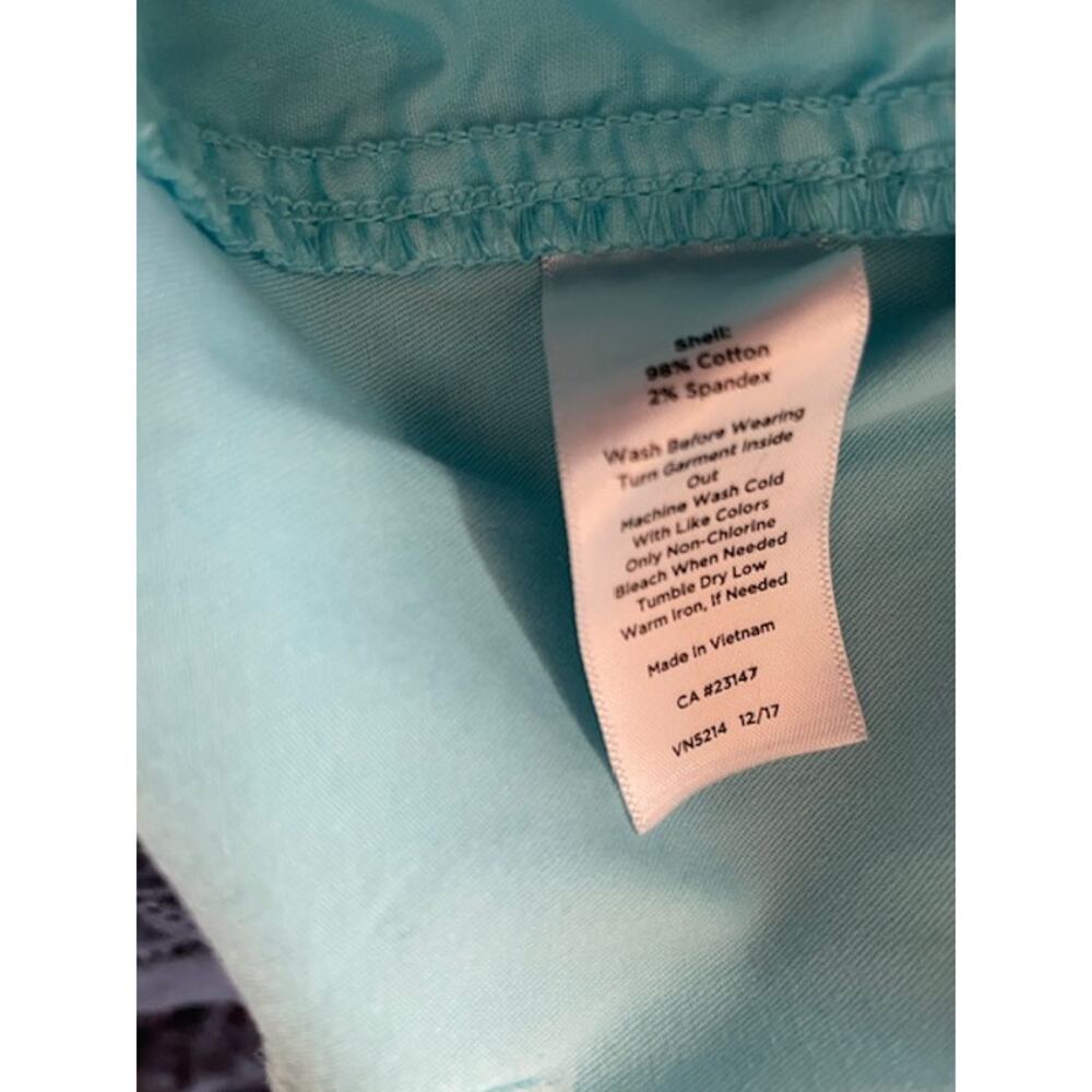 Talbots‎ Size 16 Girlfriend Chino Summer Pants Light Blue Cotton - Picture 4 of 4